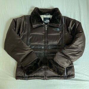 North Face 550 Chocolate Brown Goose Down Puffer Jacket